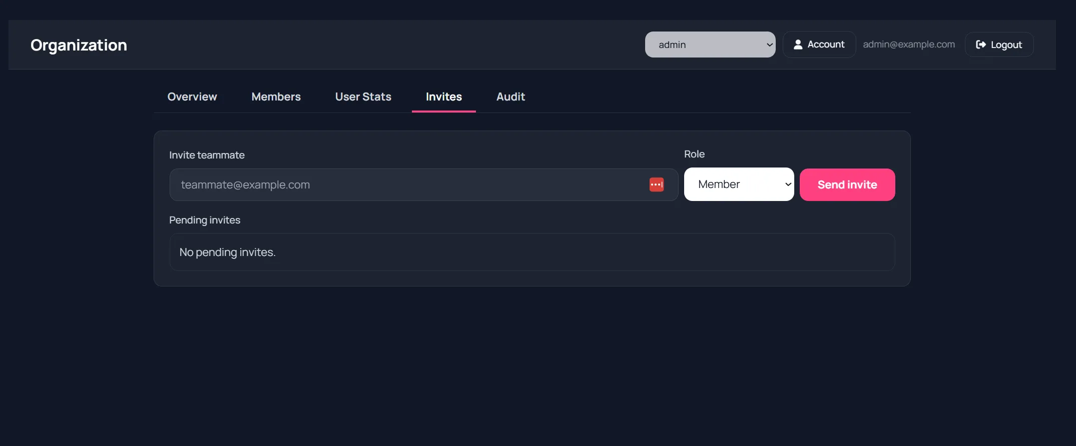 Organization invites management